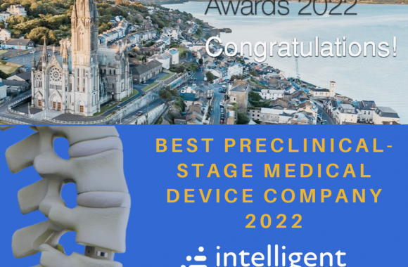 Intelligent Implants Named Best Preclinical-Stage Medical Device Company 2022 in Irish Enterprise Awards